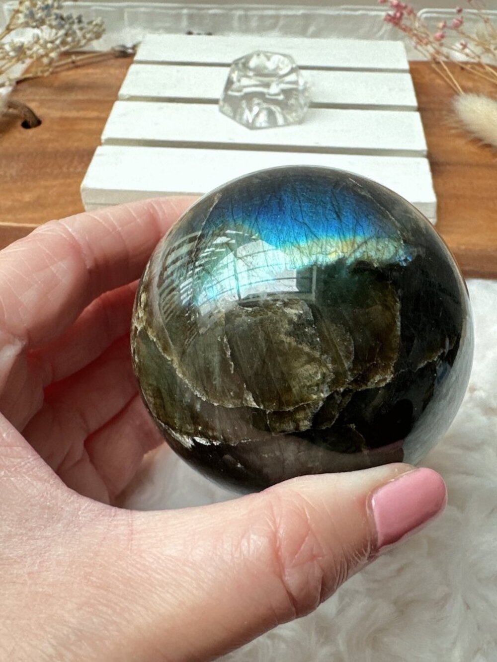 Beautiful Labradorite Sphere (LAB5) - Picture 7 of 10